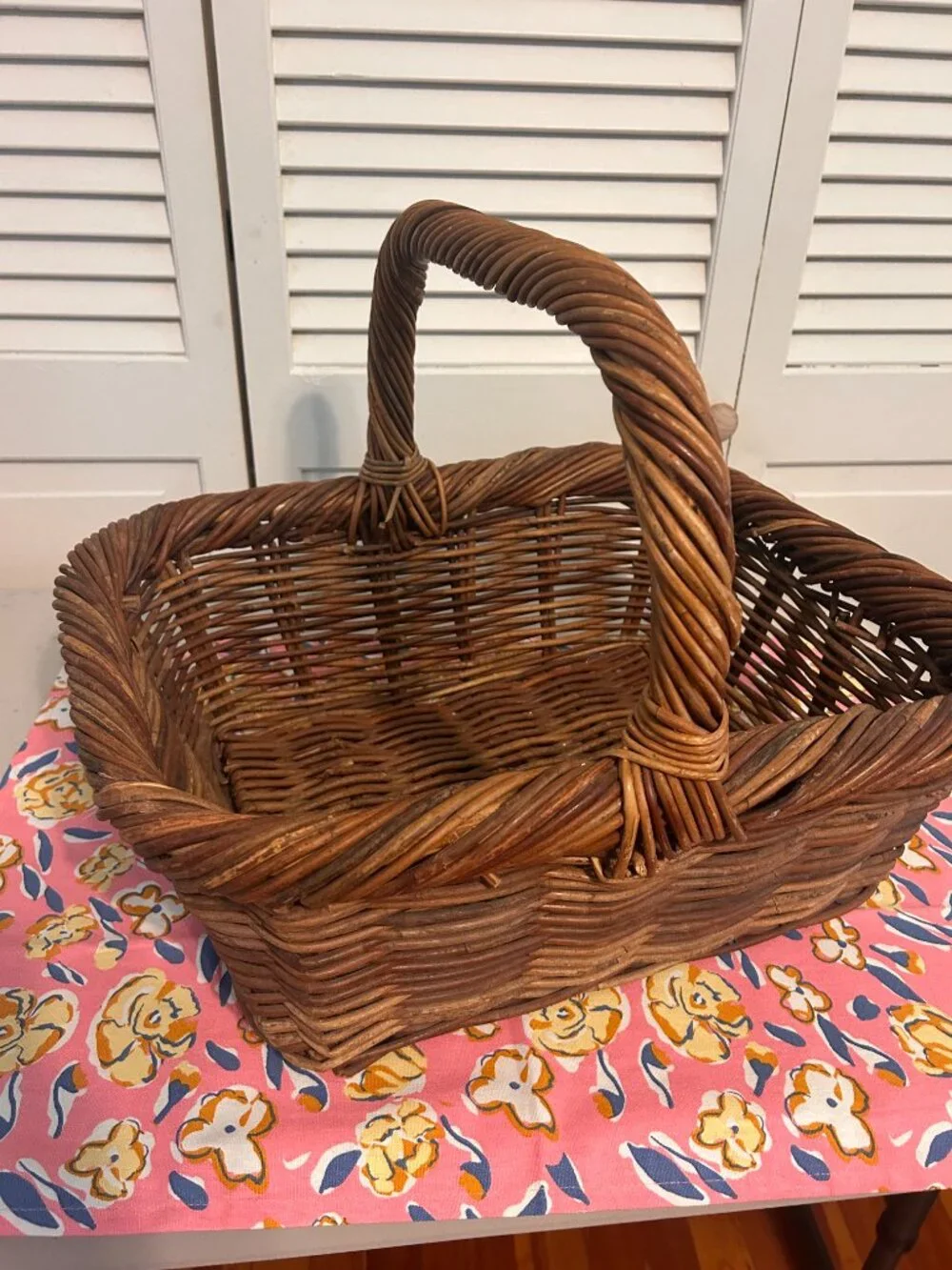 Beautiful Hand Woven Brown Wicker Basket